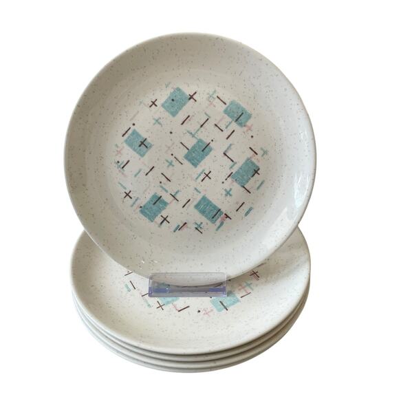 Vintage Vernonware Heavenly Days 7.5in Salad Dessert Plates Set of 5 - Picture 2 of 10